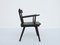 French Black Solid Larch Armchairs by Jean Royère, 1950s, Set of 4, Image 7