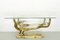 Bonsai-Shaped Brass & Glass Coffee Table by Willy Daro, 1970s, Image 1