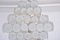 Large Vintage Italian Chandelier with White Murano Glass Discs, Image 4