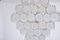 Large Vintage Italian Chandelier with White Murano Glass Discs, Image 3