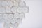 Large Vintage Italian Chandelier with White Murano Glass Discs, Image 5