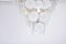Großer italienischer Vintage Kronleuchter mit weißen Murano Glasscheiben 6