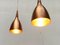 Lampade a sospensione Mid-Century in teak e rame, set di 2, Immagine 6