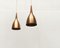 Mid-Century Teak & Copper Pendant Lamps, Set of 2 8