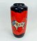 Mid-Century Red & Blue Ceramic Fat Lava 517-50 Floor Vase with Bull Design from Scheurich, Image 7