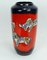 Mid-Century Red & Blue Ceramic Fat Lava 517-50 Floor Vase with Bull Design from Scheurich, Image 5