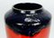 Mid-Century Red & Blue Ceramic Fat Lava 517-50 Floor Vase with Bull Design from Scheurich, Image 9