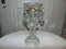 Vintage Glass Candlestick with Crystals, 1970s 1