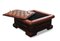 Red Leather Deep Button Chesterfield Ottoman or Footstool with Lift Lid 2