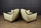 Art Deco Leather Armchairs, Set of 2 7