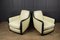 Art Deco Leather Armchairs, Set of 2, Image 6