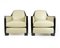 Art Deco Leather Armchairs, Set of 2 2