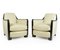 Fauteuils Art Déco en Cuir, Set de 2 1