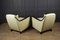 Art Deco Leather Armchairs, Set of 2 4