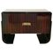 Small French Art Deco Sideboard, Macassar and Black Lacquer, 1930s 1