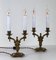 Brass Electric Candlesticks, Set of 2 12