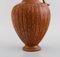 Large Vase with Handle in Glazed Stoneware by Gunnar Nylund for Rörstrand, Image 3