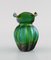 Art Nouveau Vase in Green Pressed Glass Art from Pallme-König, 1900s 2