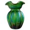 Art Nouveau Vase in Green Pressed Glass Art from Pallme-König, 1900s 1