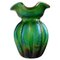 Jugendstil Vase aus Grünem Pressglas von Pallme-König, 1900er 1