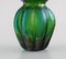 Art Nouveau Vase in Green Pressed Glass Art from Pallme-König, 1900s 4