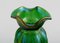 Art Nouveau Vase in Green Pressed Glass Art from Pallme-König, 1900s, Image 5