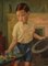 Dulcie Lambrick, England, Oil on Board, Interior With a Boy, Image 3