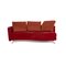 2500 Red Three-Seater Fabric Sofa and Ottoman by Rolf Benz, Set of 2 8
