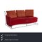 2500 Red Three-Seater Fabric Sofa and Ottoman by Rolf Benz, Set of 2 2