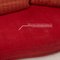 2500 Red Three-Seater Fabric Sofa and Ottoman by Rolf Benz, Set of 2 5