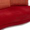 2500 Red Three-Seater Fabric Sofa and Ottoman by Rolf Benz, Set of 2 4