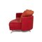 2500 Red Three-Seater Fabric Sofa and Ottoman by Rolf Benz, Set of 2, Image 13