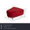 2500 Red Three-Seater Fabric Sofa and Ottoman by Rolf Benz, Set of 2 3