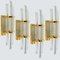 Venini Style Murano Glass and Brass Sconce, Italy, Image 2