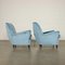 Armchairs in Spring Foam Velvet and Wood Italy, 1950s, Set of 2 3