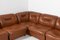 Vintage Brown Leather Modular Seats from Walter Knoll Collection, Set of 5 6