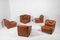 Vintage Brown Leather Modular Seats from Walter Knoll Collection, Set of 5 3