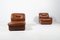 Vintage Brown Leather Modular Seats from Walter Knoll Collection, Set of 5, Image 5