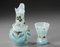 Blue Opaline Ewer and Cup, 19th Century, Set of 2 4