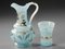 Blue Opaline Ewer and Cup, 19th Century, Set of 2 3
