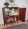 Italian Walnut Veneer and Mirror Dry Bar Cabinet, 1960s 2