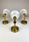 Mid-Century Wall-Mounted Brass and Acrylic Lamps from Luxus, Sweden, 1960s, Set of 3 5