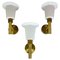 Mid-Century Wall-Mounted Brass and Acrylic Lamps from Luxus, Sweden, 1960s, Set of 3, Image 1