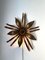 Sunburst Flower Flush Mount Light / Wall Light in Gilt Iron, France, 1970s 8