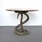 Spieltisch mit Gips Skulptur einer Python mit Bronze Waage 11