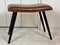 Scandinavian Modern Faux Leather Stool, Image 1