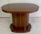 Art Deco Oval-Shaped Mahogany Side Table or Coffee Table 3