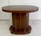 Art Deco Oval-Shaped Mahogany Side Table or Coffee Table 2