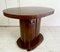 Art Deco Oval-Shaped Mahogany Side Table or Coffee Table 1