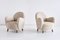 Danish Sheepskin & Beech Armchairs by Thorald Madsen, 1930s, Set of 2 3
